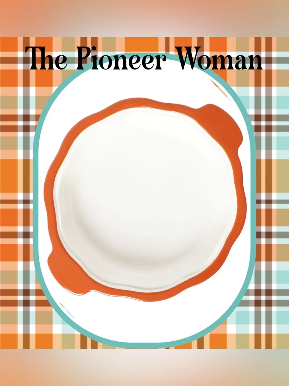 The Pioneer Woman 10” Orange Stoneware Pie Plate & Lid NIB